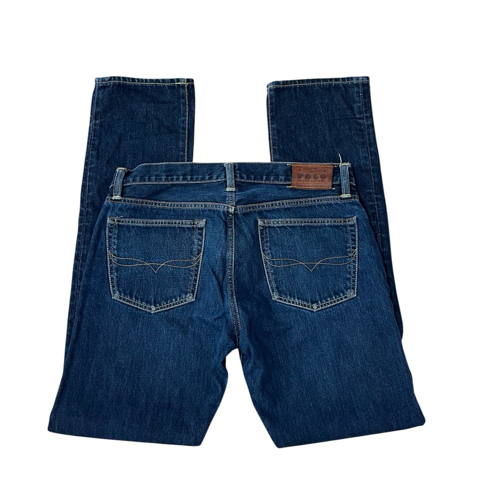 Polo Ralph Lauren Men's Dark Blue Denim Jeans Classic Slim Straight Fit 34 x 34 - Picture 2 of 6